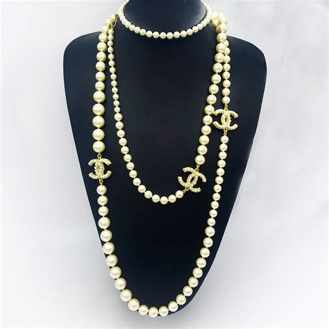 chanel dog chain necklace|chanel pearl necklace price list.